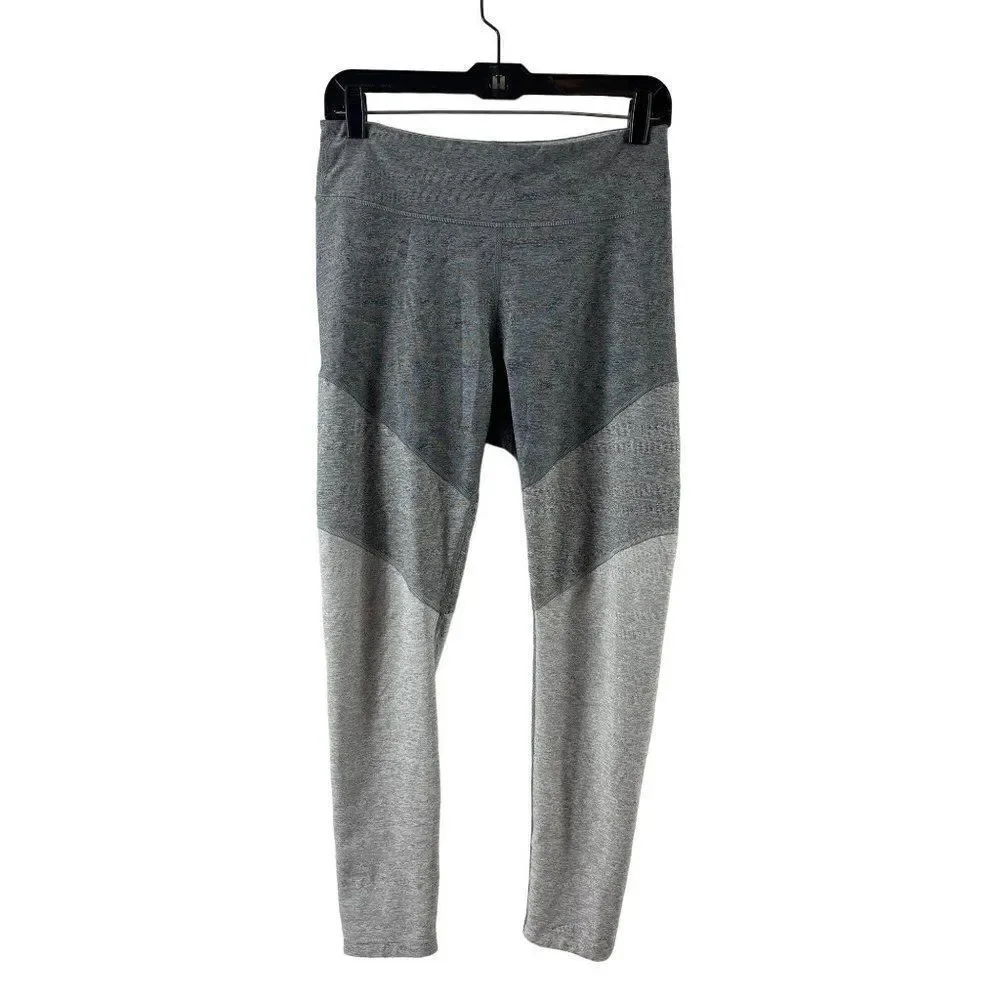 Outdoor Voices Springs 7/8 Leggings In Graphite/Ash/Dove Large Colorblocked